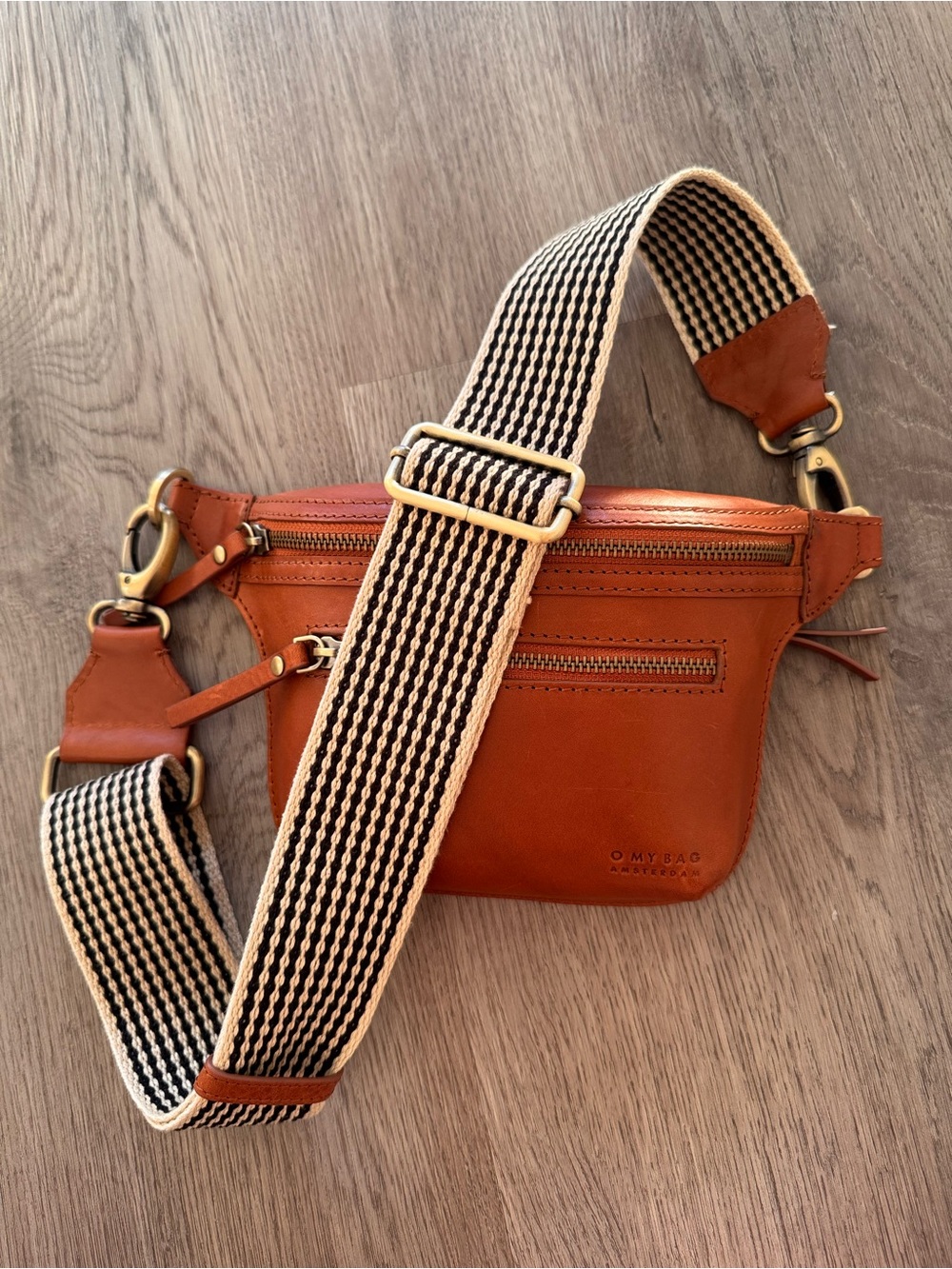O My Bag Amsterdam Becks Bum Bag - Stromboli Leather in Cognac